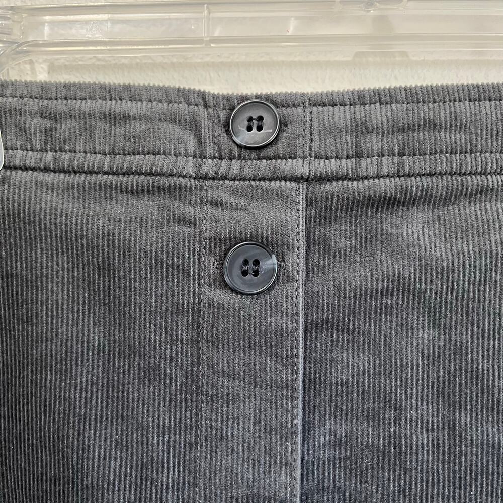J.Crew Toast Grey Corduroy Button Front Mini Skirt Size 10‎ Pockets Essential - Picture 2 of 10